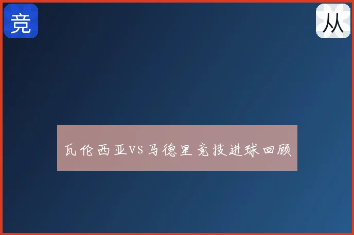 瓦伦西亚vs马德里竞技进球回顾
